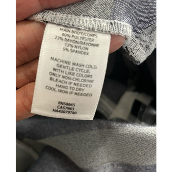 Halogen x Atlantic Pacific Blue White Nautical Stripe Sailor Pants Sz 16 Stretch - Picture 11 of 12